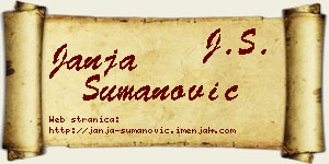 Janja Šumanović vizit kartica